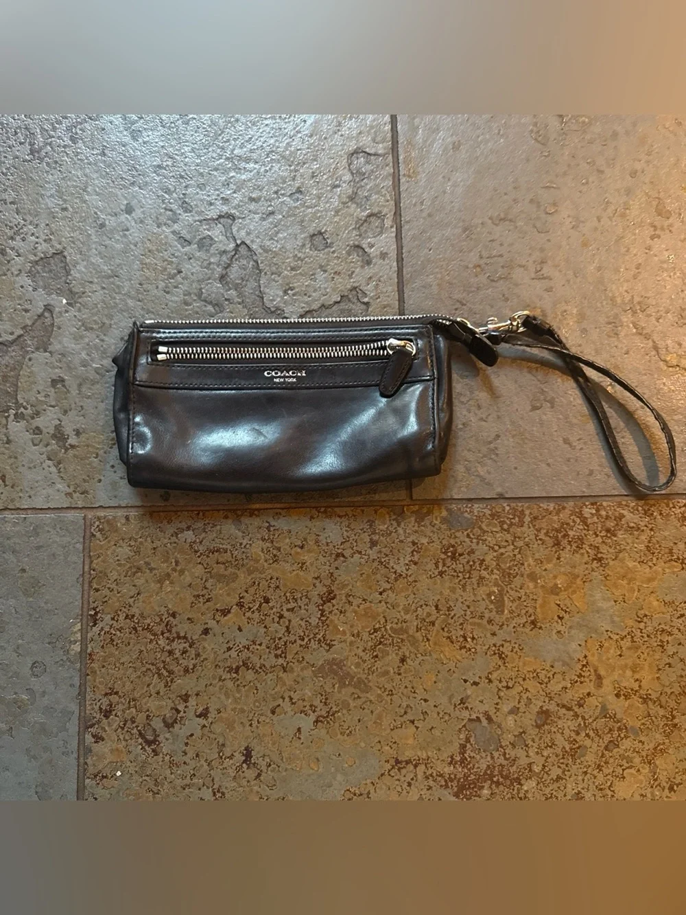 Vintage Black coach wrislet